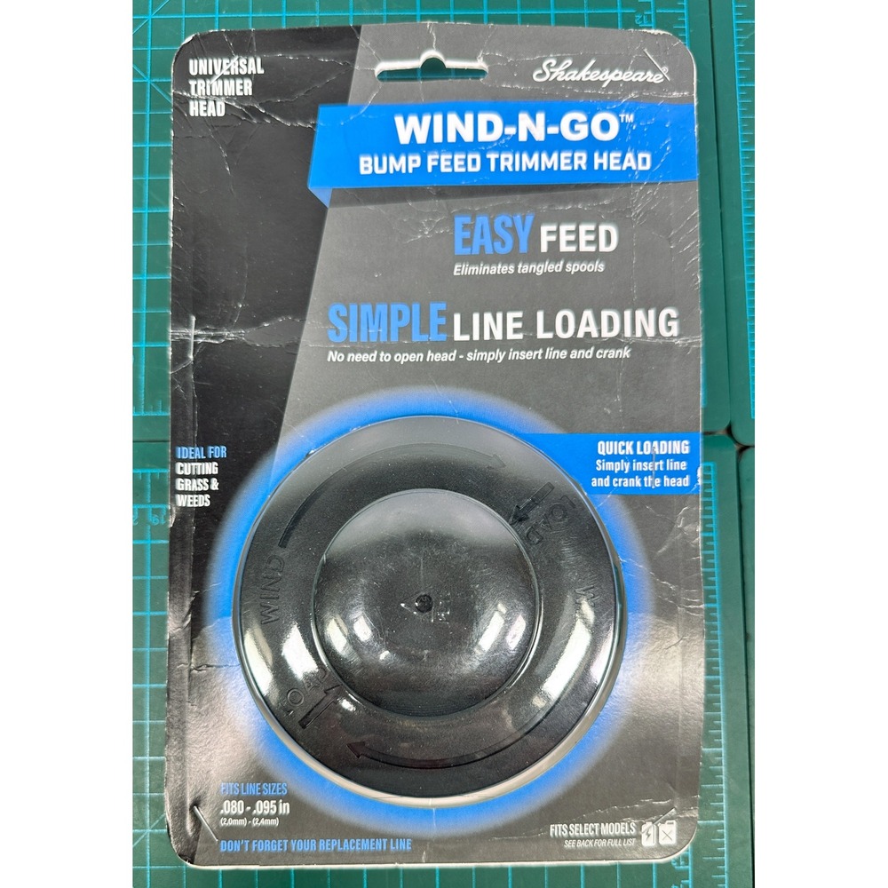 Shakespeare Wind-N-Go Universal Bump Feed Trimmer Head Easy Line Loading Black